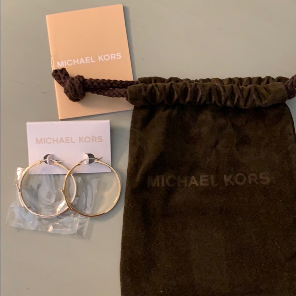 Michael Kors:  NWT Gold hoops